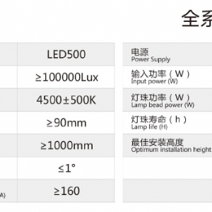 LED500/500 豪華五孔手術(shù)無影燈